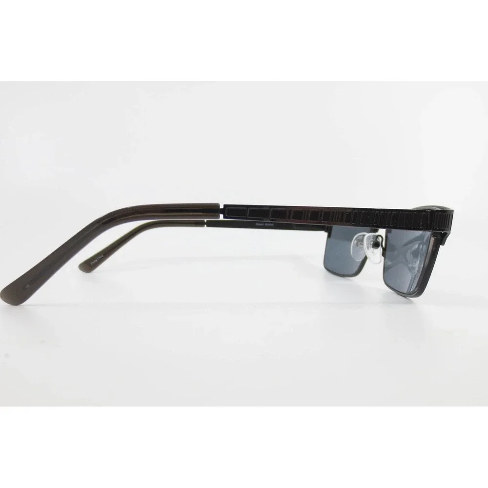 Robert Mitchel Rectangular Eyeglasses Frames Dark Brown Metal 52-16 37520